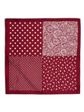 Red Patchwork Bandana Scarf Western Scarf Cowgirl Bandana Square Scarf 26 Inch
